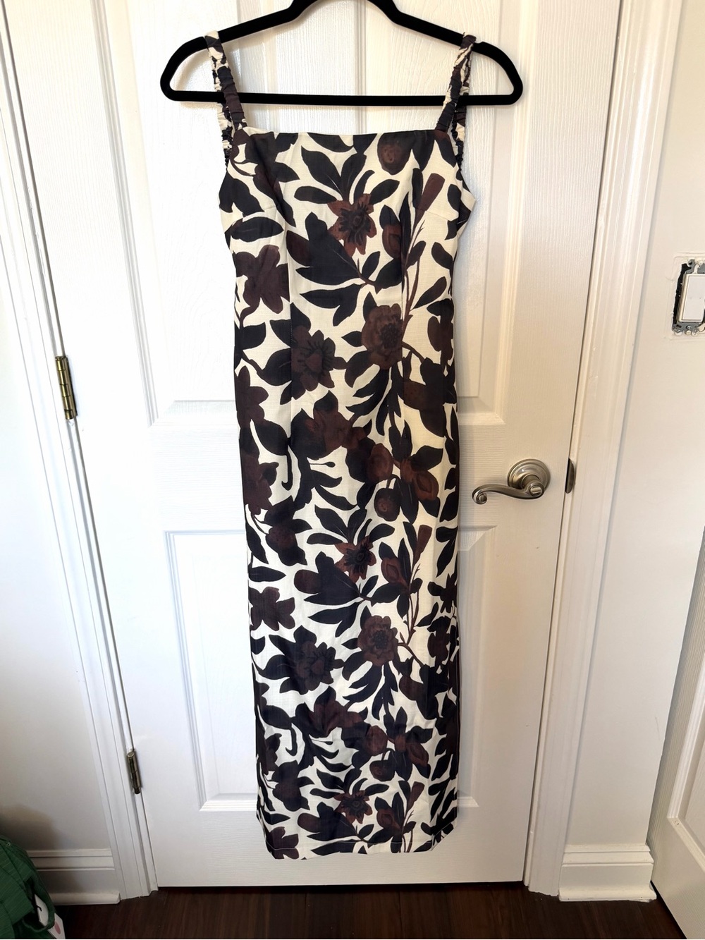 Commense Floral Dress in Cream and Brown